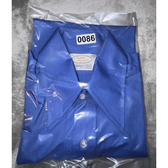 Vintage British Imperial Mens Dress Shirt Permanent Press Small 14-14 1/2 - Picture 10 of 10